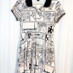 Disney The Aristocats Comic Book Panels Fit & Flare Dress Pink Black Retro Photo 3