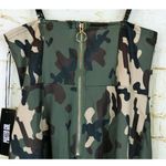 Dolls Kill Camo Dress Womens M Army Green Mini Cyber Poster Grl Girl Punk Rave Photo 10