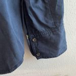 Free People  Top Navy Blue Off Campus Buttondown w/ Metallic Details Sz S EUC Photo 11