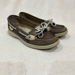 Sperry  Taupe with Grey Sequins Top-Sider Angelfish Boat Shoes Size 6.5 Photo 5