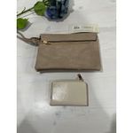 MNG Wallet and Vegan Leather Quilted clutch Wristlet Beige Tan Photo 5