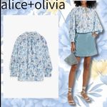 Alice + Olivia NWT Julius floral-print silk-blend crepe de chine Size M Photo 3