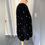 Kayseria Black Velvet Cat Tiger Embroidered Top Size undefined Photo 2