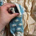 Knitted Warm Sky Blue Polka Dot Ankle Socks Photo 2