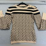 Guess Striped and Patterned Sweater - Black and Tan Photo 2