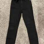 7 For All Mankind High Waisted Paperbag Black Skinny Jeans Photo 0