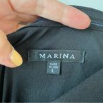 Marina Off The Shoulder Short Sleeve Belted Jumpsuit Black L Size L Photo 3