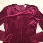 Gianni Bini  Burgundy Velvet Long Sleeve Fitted‎ Dress Holiday Christmas Party XS Photo 3