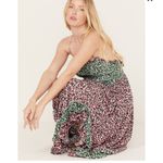 Free People One I Love Mixed Floral Maxi Dress Size XL Low Back Lace Up Boho Photo 1