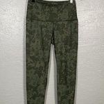 prAna  Women S Green Floral Camo Kimble Printed 7/8 Leggings Pocket Athletic Photo 0