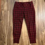 Westbound NWOT  Red and Black Plaid‎ leggings Sz L Photo 2