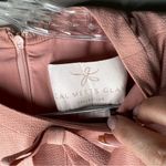 Gal Meets Glam Blush Ellie Bows Crepe Puff Sleeve Dress Photo 5