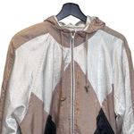 Vintage 80s Gallery Sport Windbreaker Jacket Size Medium Silver Photo 2