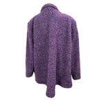 Coldwater Creek  Purple Wool Blend Tweed Swing Coat Jacket Blazer PXL Petite Photo 2