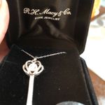 RH Macy & Co. Key Pendant Necklace • NIB • Heart Key • Fine Jewelry Silver Photo 2