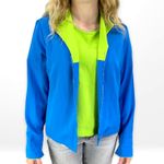 90s DRAPERS AND DAMONS Blue Green Matching Shirt Jacket Set Photo 2