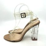 Nasty Gal  Clear Chunky Heel Sandals Women's 7 US Photo 1