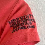 Harley Davidson Harley-Davidson Tee Coral Crew Neck Black Metallic Logo Top Sz M EUC Meredith NH Photo 6
