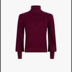 Ba&sh  Eden sweater knit - Bordeaux wool fall ballon casual L $350 turtleneck Photo 2