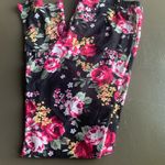 Bobbie Brooks Floral Patterned‎ Leggings Black Size L Photo 5