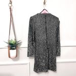Bardot Sequin Long Sleeve Sparkle Dress Charcoal Sequin Size US 8 Photo 5