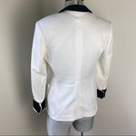 ATM Stretch Twill Schoolboy Blazer Jacket Ivory & black Size Medium Photo 2