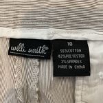 Willi Smith  brown & white pin stripe capris sz 10 Photo 1