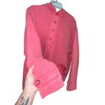 Coldwater Creek Jacket Womens Washed Red Cotton Pullover Denim Hooded Size 3X Photo 3