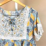 American Eagle Size XXS Cottagecore Patchwork Boho Crop Top Flowy Crochet Photo 7