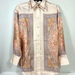 Zimmermann Illustration Paisley Silk Button Up Shirt Paisley Haze 4 US 0 AU NWT Photo 1