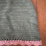 ZARA  crochet crop top in green with pink trim size medium Photo 5