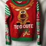 No Boundaries  WO JR SIZE 7/9  CHRISTMAS SWEATER TOO CUTE TO BE NAUGHTY Photo 1