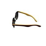 Bamboo Wood & Bronze Round Sunglasses – Gradient Lenses, Unisex Vintage Style Photo 1