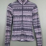 Nike Pro Dri Fit Quarter Zip Striped Pullover XS Photo 0