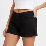 Bebop  Black Denim Cutoff Shorts Frayed Hem Size 7 Photo 0