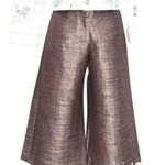 Cache Expresso Textured Crop Gaucho Pant New Poly Linen Blend Cropped NWT $118 Photo 2