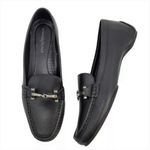 Donald Pliner Donald J. Pliner Black Filo Bit Loafer Flats -7.5  Photo 1
