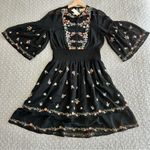 Maeve NEW! Anthropologie Anfisa Embroidered Tunic Dress Black Multi Size 0 Photo 6