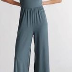 Quince Tencel Jersey Wide Leg Jumpsuit Gray Size M Photo 0