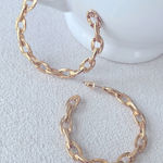 Lulus Biggie chain link hoop earrings Photo 0