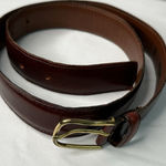 Dooney & Bourke Vintage Burgundy Wellington Calf Leather Brass Belt size 30 Photo 0