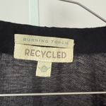 Burning Torch sz L Black Graphic Tee Shirt Kimono Style Overlay Beaded Collar Size L Photo 2