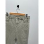 Chico's Women So Slimming Girlfriend Slim Leg Crop Size 6 Green Eyelet Hem Vaca Photo 3