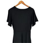 We Wore What  Black Cutout Asymmetrical Midi Dress size Large Stretch NWT Photo 7