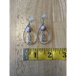 Women’s Cowboy Boot Pink Turquoise Glass Bead & Silver Tone Dangle Earrings‎ NEW Photo 2