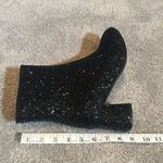Women’s Black Glitter Covered Chunky Heeled Party Boots Zipper Size 10.5 Photo 11