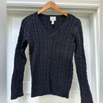 st. john's bay Black cable knit crew neck long sleeve sweater - St John’s Bay - Large - EUC Photo 0