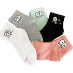 5 Pairs Women Teen Girls Monster Cute Crew Socks Blue Photo 0