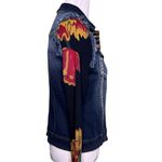 Desigual Jean Jacket Embroidered Art to wear Ceci Azul Size EU42 US10 Photo 3