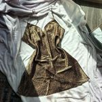 Victoria's Secret morgan taylor intimates leopard print animal print satin finish slip dress Photo 1